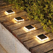 LED 무선 정원 사각직부등 웜색 2P 산책로 건물 화단 간편설치 외벽조명 카페간판조명등 계단벽부등 아파트외벽비