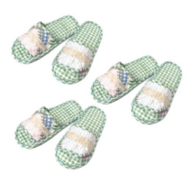 더블쿠션패드 퀼트면 거실화 3세트, 17 니들그린