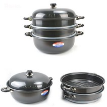 [Su♭] 경질 3단 찜기 찜솥 겸용 튀김 튀김팬 40cm 27호 업소용 대형 통냄비 찜통 _Πj_ea, !기본상품!, Φ본상품Φ