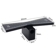 목공 더브테일 마커 알루미늄 합금 마킹 템플릿 1:5 & 1:8 스케일 가이드 도구가 있는 목재 조인트 게, 02 Type-A