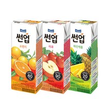 New 썬업 200ml (오렌지/사과/파인애플), NEW 썬업사과 200ML X 24