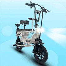 전동스쿠터 3인용 전기자전거 강아지 애견 에코드라이브 타이탄 스쿠터600, 배터리13AH(페달X)화이트