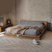 침대 프레임 호텔 가구 원목 빈티지 고급, (검은 호두) 1500mmx2000mm 뼈대, (검은 호두) 1500mmx2000mm 뼈대