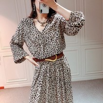 쟈딕앤볼테르 호피패턴 네츄럴 롱 원피스
