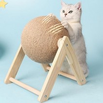 원목 캣 타워 고양이 폴 스크래쳐 휠 스크래칭 볼 장난감 사이잘 로프 보드 그라인딩 발 스크래처 선반, V type_Small
