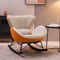 흔들의자 안락의자 요추 지지대 의자 럭셔리 북유럽 독서 흔들 바닥 살롱 홈 데코, 3.A1