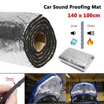 단열시트 15 sqft car sound deadener mat noise bonnet insulation deadening hood engine firewall keep 폼, 140x100cm 1cm