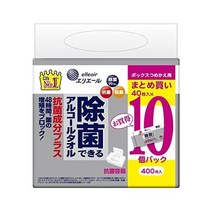 엘르에어 소독용 알코올수건 항균성분 플러스 박스 리필 400매(40매 x 10팩) 물티슈 대량구매, 40개 리필 10팩