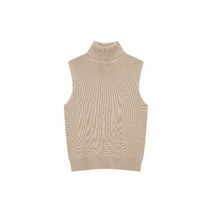 DRIES VAN NOTEN 드리스반노튼 남성 리브드 울 터틀넥 베스트 - 베이지