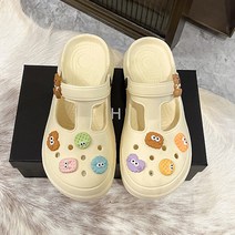 일월전빵 여성 EVA 웨지 스트랩 통굽 키높이 4cm 아쿠아 샌들 슬리퍼 B-S039
