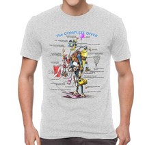 Love-스쿠버 다이빙 티셔츠 남성 반팔 완전 다이버 오션 선물용 코튼