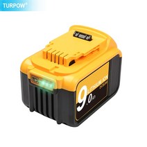 디월트파워스택 12V 18V 20V 배터리 호환 고속충전기 최신 DCB200 20V 6000mAh 배터리 및 DeWalt 18V DCB18, 01 1 Piece 9000mAh