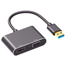 [usb그래픽카드] 셀인스텍 USB 3.0 TO HDMI 플러스 VGA 멀티 컨버터, UH02