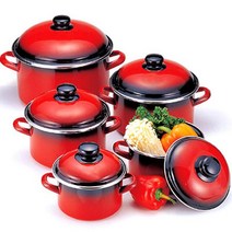 독일 ELO 법랑냄비 냄비세트 깊은형 양수 5조세트, 5개세트