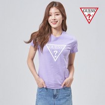 [게스] 여성 발포 삼각 반팔티 OM2K0541