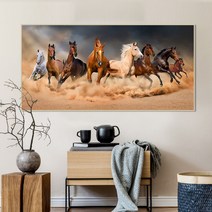 말 그림 팔마도 액자 캔버스 액자 사무실 매장 인테리어 집들이 개업선물, 팔마도 블랙 와이드, 유광골드