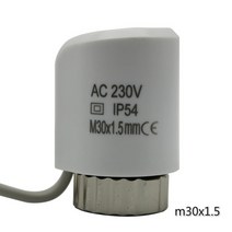 24v 230v 온도 조절기 매니 폴드 바닥 난방 라디에이터 용 nc 전기 열 액추에이터 밸브 헤드 평상시 열림 폐쇄, b, 230v nc