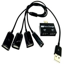스노우드림 usb2.0 확장자 변환 인터페이스 멀티포트 확장 usd 홀 외접 usp 연장선 충전, USB1공4모선화이트+2USB충전헤드_0.2m, 보여진 바와 같이