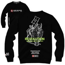 간쓰리 맨투맨 M~2XL 브레이브엔트리 블랙