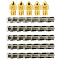 3D 프린터부품 5pcs 황동 압출기 노즐 인쇄 헤드 M6 30mm 스테인레스 스틸 목구멍 Anet A8 Mk8 Reprap 프린터 부품, 0.8mm