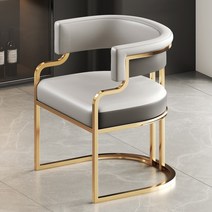 미용실 의자 1인용 샴푸의자 럭셔리 고급 식사 호텔 매점 마작 소파 네일샵 고객 응대 메이크업, 30 라이트 그레이+다크 그레이【금도금 의자걸
