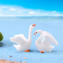 아름다운 백조 4종 화분 디오라마 만들기 재료 소품 동물 미니어처 피규어, 1번백조