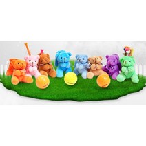 귀여운 곰 팬더 동물 분실방지 골프티홀더 골프동호회 장타, 하늘색