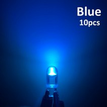 car led t10 w5w canbus glass cob 6000k 독서 돔 호환, 푸른, 10개
