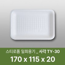 태양산업사 일회용 포장용기 일회용접시 사각접시 TY30 (300개입), 1box, 300개입