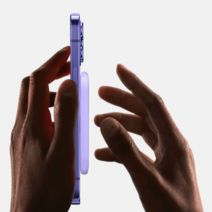 샤오미 아이폰 맥세이프 무선 충전 일체형 도킹형 흡착 보조배터리 10000mAh 삼성 갤럭시호환, 퍼플