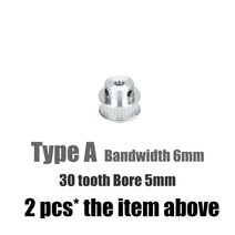벨트풀리 타이밍벨트 GT2 60 치아 40 30 36 보어 5mm/8mm 타이밍 Alumium 풀리 3D 프린터 용 GT2-6mm 개방, 01 A 30tooth bore5