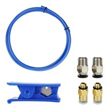 테프론튜브 테프론 호스 3d 프린터 키트 ptfe 튜빙 파이프 ptfe 튜브 커터 2pcs pc4-m6 공압 피팅 1.75mm 필라멘트 용 2m 점적테이프, 기준
