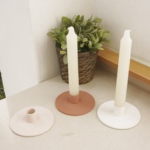 [바보사랑] 심플 원형 도자기 촛대 (3color), 옵션:코랄