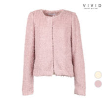 VIVID SG VIVID 페미닌 베이직 푸들 조끼 가디건