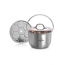 까사니 미니버켓 24cm 미니 찜솥 곰솥 들통 스텐 냄비 찜기 찜판포함
