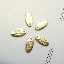핸드메이드 로고 펜던트 DIY 부자재 소품 의류 가방 만들기 재료(100개)