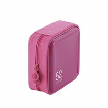 엘레컴 세미 하드 CD DVD 케이스 52매 수납 CCD-H52, CCD-H52PN/핑크
