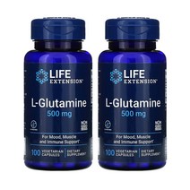 라이프익스텐션 L-글루타민 500mg 100캡슐 2팩