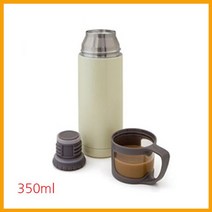 프로디아 컵 일체형 진공 보냉보온병, 아이보리, 350ml
