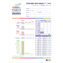 K-Bayley 한국형 베일리 영유아 발달검사 3판 연령확장 기록지+온라인코드