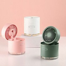 미스트 무드등 가습기 신개념 탁상용 조용한 선풍기, 핑크, 상세페이지 참조