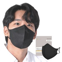 키리아 슬림 황사방역마스크_KF94_대형, 10매입, 10개, 블랙