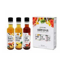 (24년03월까지)자연과발효 3년숙성 상큼한 감식초 음료180mlX3병 세트/복숭아+파인애플+석류 감식초