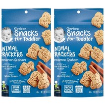 1+1 거버 유아용 애니멀 크래커 시나몬 그레이엄 12개월 아기간식 170g 2팩, 기본