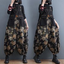 와와맘 빅사이즈 뷔스티에 배기팬츠 항아리 점프수트 멜빵바지 DJV22