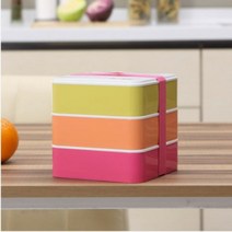 스마트 피크닉 3단 찬합 소풍 나들이 도시락통, 01. 스마트 피크닉 3단찬합(파스텔), 1개