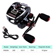 계수기 카운터기 미니 손가락Aorace-신제품 USB + 태양열 충전 낚시 릴 라인 카운터 디지털 디스플레이 베, 01 76 -Digital Display_02 오른손