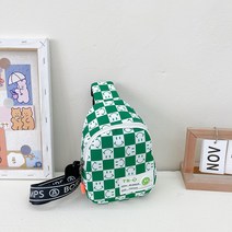 어린이 가슴 가방 소녀 소년 패션 격자 무늬 어린이 벨트 가방 유아 아기 하네스 야외 여행 배낭 키즈 지퍼 허리 팩 가방