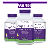 [3개]나트롤 오메가3 피쉬 오일 천연 레몬 맛 1000mg 소프트젤 150정 x3, 1개