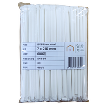 일상도구 카페 종이빨대 개별포장 일회용 빨대, 7mm 21cm 600개